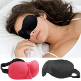 Natürliche 3D-Schlafmaske, Schlafaugenmaske, Augenschutz, Augenklappe, weiche, tragbare Augenbinde, Reise-Augenklappe, schwarze Maske